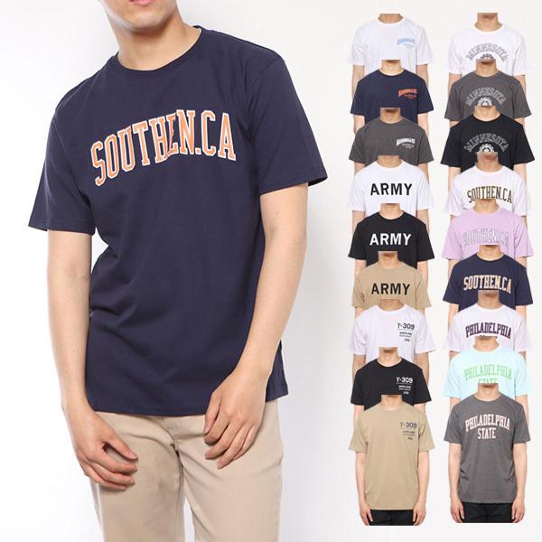 Tシャツ カットソー クルーネック ロゴ 半袖 コットン 綿100% おしゃれ アメカジ ユニセック...