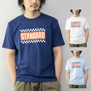 Tシャツ カットソー ロゴ アメカジ コットン 綿100% 丸首 クルーネック 半袖 夏 おしゃれ ユニセックス トップス メンズ セール　20220818s｜styleblock