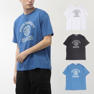 Tシャツ カットソー 半袖 ロゴ コットン プリント クルーネック トップス ユニセックス メンズ｜styleblock