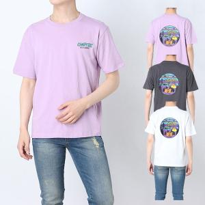 Tシャツ カットソー ロゴ バックプリント イラスト コットン 綿100% 丸首 クルーネック 半袖 夏 おしゃれ ユニセックス トップス メンズ セール　20220818s｜styleblockdress