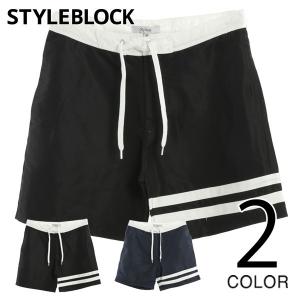 パンツ ショーツ ショートパンツ 水陸両用 ライン入り 水着...