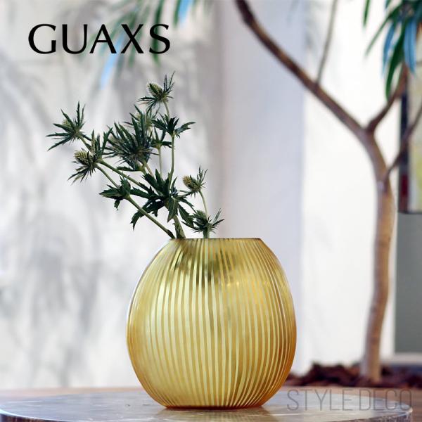 GUAXS ガクス フラワーベース NAGAA（M）GOLD ゴールド 花瓶 キャンドルホルダー
