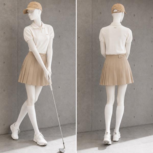 A.P.C GOLF/プリーツスカート ベージュインナーパンツ付ストレッチ