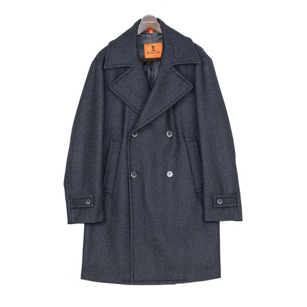 BARENA/バレナ イタリア製ブラック 羊毛アルスターオーバーコート