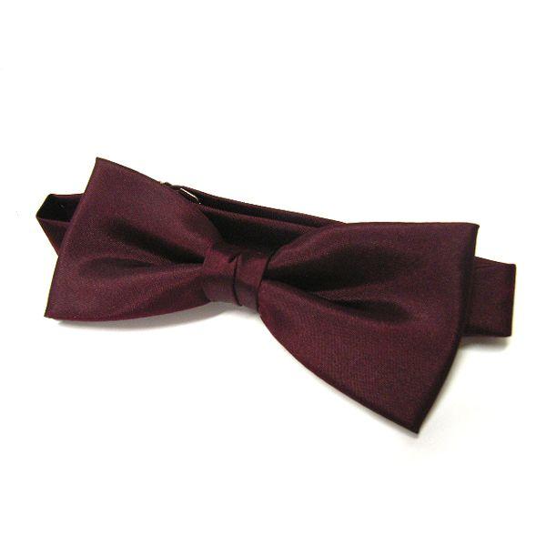 蝶ネクタイ ワイン 臙脂色 結婚式 には シルク100% 日本製 メンズ ボウタイ 蝶タイ バタフラ...