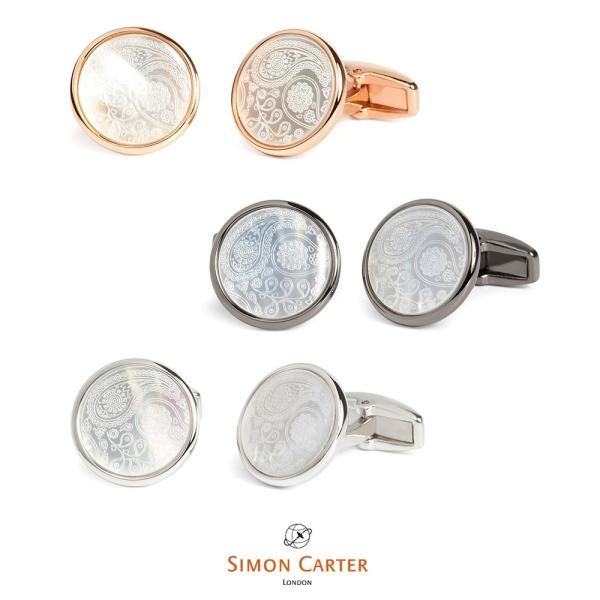 カフス ブランド サイモンカーター Simon Carter paisley ペイズリー ギフト プ...
