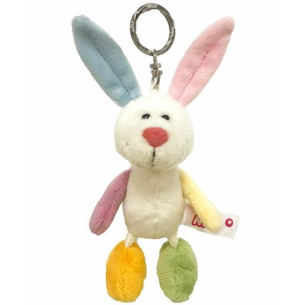 NICI(ニキ)【正規商品】 キーリング　レインボーラビット 10cm　nici キーホルダー バッ...