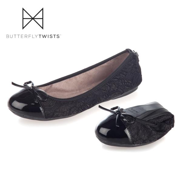 バタフライツイスト オリビア レディース 靴 折りたたみ OLIVIA LACE 携帯シューズ バレ...