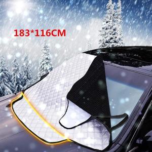 送料無料凍結防止 183*116cmカーフロントカバー シートフロントガラス ガラス 雪 氷 霜よけ 撥水  サイドミラー SUV車/普通車に適用DDM