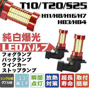 送料無料「LEDハイパワーシリーズ登場」360°全面発光 LEDストップランプ 純白光 H16/H7/H8/H11/HB3/HB4/T20/S25/106チップ T10/T15/T16兼用型純白光 45チップ