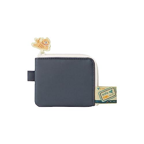 リヒトラブ にゃんシーン ねこ コイン カードケース フラットカードポーチ チャコールブラック A2...