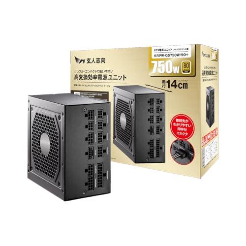 玄人志向 電源ユニット 750W ATX 電源 80 PLUS ゴールド PC電源 セミプラグイン ...