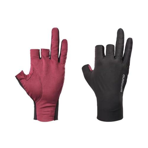 シマノ(SHIMANO) 05センシティブ グローブ 3本カット GL-006Y ブラックレッド L