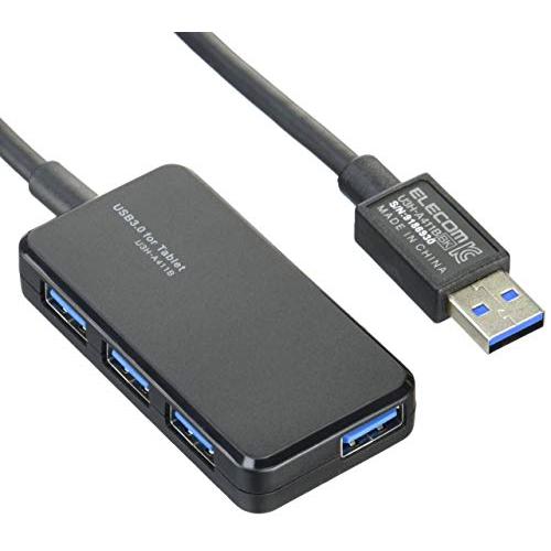 エレコム(ELECOM) USB3.0 ハブ 4ポート バスパワー タブレット向け ブラック U3H...