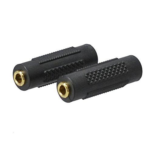 アクロス 中継コネクタ ステレオミニプラグ変換/メスメス型/ステレオミニジャック3.5mm-ステレオ...