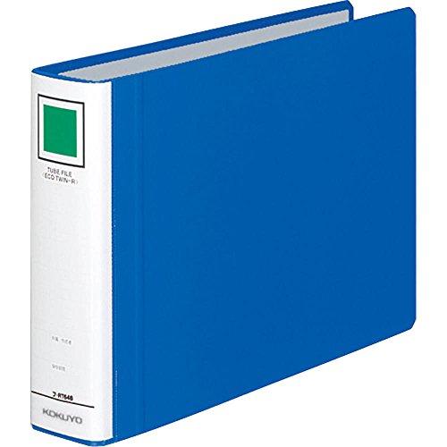 コクヨ ファイル パイプ式ファイル エコツインR(両開き) B5横 2穴 400枚収容 青 フ-RT...