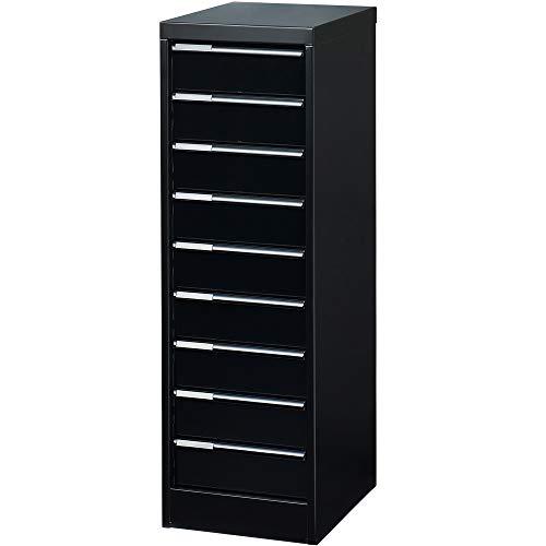 ナカバヤシ アバンテV2フロアケース A4 深9段 カラートレータイプ マットブラック AF-M9マ...