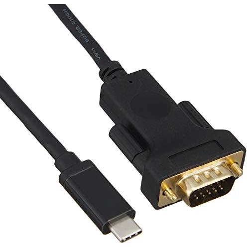 サンワサプライ Type-C-VGA変換ケーブル(USB Type-Cコネクタ オス-ミニD-sub...