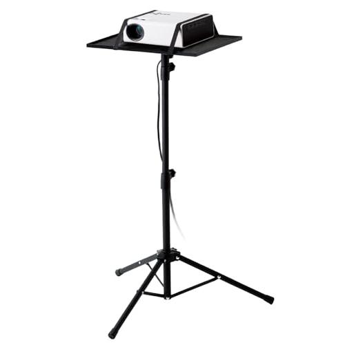 エレコム プロジェクター スタンド 三脚 台 高さ調整可能 収納ケース付 固定バンド付 据え置き型 ...