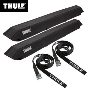 Thule(スーリー) サーフパッド ワイドL TH846 76cm幅 (ウィングバー/Evo/エッジ)＋ストラップ TH523 400cm 耐荷重300kg / 車外 ルーフキャリア ボード 積載 固定｜stylemarket