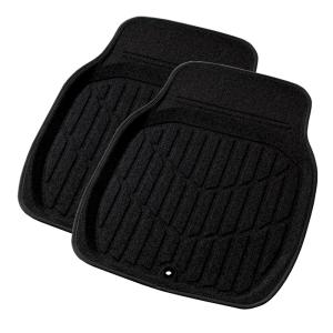 カーマット3Dステンガードフロント用ブラック S(46X60)2枚セット 立体トレー形状と防水で汚れ防止/バケットマット/足マット