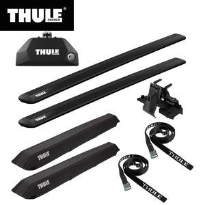 THULE スーリー CX-8（KG2P ダイレクトルーフレール付き）専用ベースキャリア（フット7106+ウイングバー EVO7112B+キット6090）+サーフパッド846+ストラップ523｜stylemarket