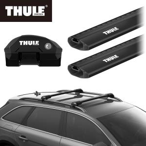 THULE スーリー VW ゴルフヴァリアント（ルーフレール付き CDD#） ルーフキャリア 3点セット フット7204+ウイングバーエッジ7212B×2本 ベースキャリア｜stylemarket