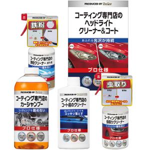 KeePer コーティング専門店のカーシャンプー コート前クリーナー ヘッドライトクリーナー 虫取りクリーナー 鉄粉クリーナー 5点セット  全塗装色対応 洗車｜stylemarket