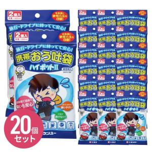 携帯おう吐袋 ハイポット2（2個入） 2HP2-100 嘔吐物処理剤 嘔吐物凝固