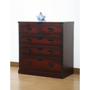 総桐衣装ケース2段　KR-1 日本製 総桐衣装ケース 2段 キャスター付き 2個セット 桐箱 衣装箱