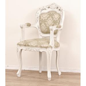 フランシスカチェア− 肘なし ホワイト 92174 ネコ脚・天然木