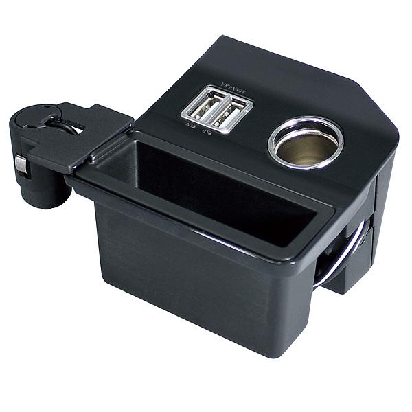 YAC（ヤック）60系 ハリアー専用 コンソール電源BOX SY-HR2／USB 増設 ソケット 分...