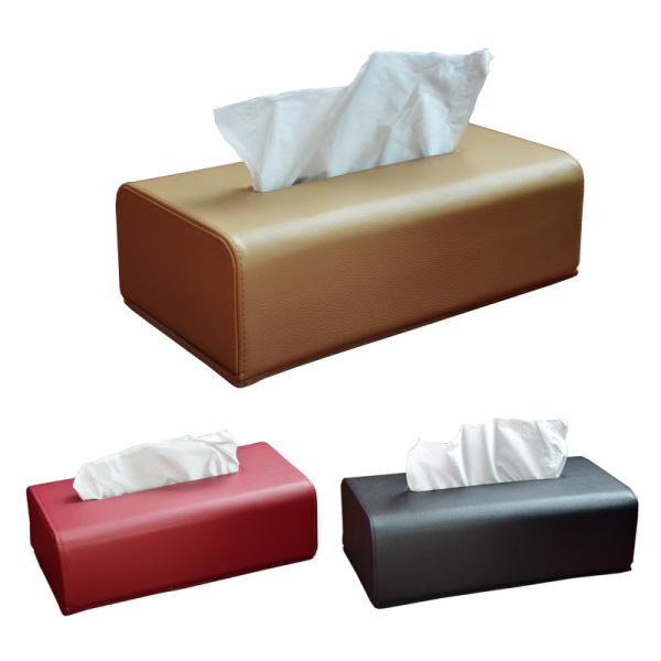 日本製 本革 レザーティッシュケース ボックスティッシュケース ティッシュカバー ブラック/ベージュ...