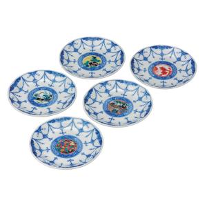 うちわ銘々皿「四季」5皿セット くし付 : 金箔屋本舗Gold-shop - 通販