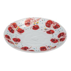 九谷焼 日本の伝統工芸品【九谷焼】 8号盛皿 山帰来 (K9-341) (K8-325