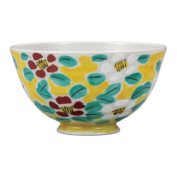 日本の伝統工芸品【九谷焼】 軽量飯碗 花模様   (K9-477) (K8-434)