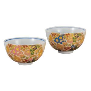 日本の伝統工芸品【九谷焼】 組飯碗 花詰   (K8-468)｜stylence