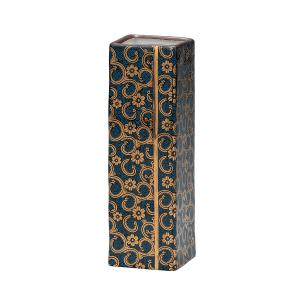 日本の伝統工芸品【九谷焼】22号陶台付花瓶 本金牡丹鳥 N179-04