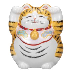 日本の伝統工芸品【九谷焼】 5号両手招き猫 金彩   (K8-1508)｜stylence