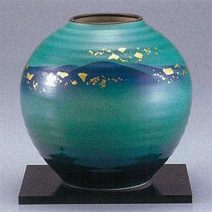 作家 柴田博 花瓶 おしゃれ 陶器 九谷焼 華器 釉彩 : 和座倶楽部