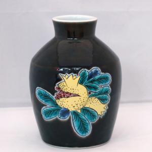 九谷焼　◉浅蔵五十吉◉ 九谷焼 浅蔵五十吉 7.5号花入 色絵葉韻 : 九谷焼 STYLeNCE