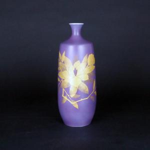 日本の伝統工芸品【九谷焼】10号花瓶 極上花詰 N178-06 : 九谷焼