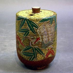 B56 九谷焼 香炉 赤絵獅子 蓋付き 九谷焼 福島武山 香炉 赤絵牡丹獅子文 : 九谷焼 STYLeNCE スタイレンス