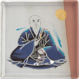九谷焼 日本芸術院会員 武腰敏昭作 12号飾皿 竜胆に鳥の図 : 九谷焼