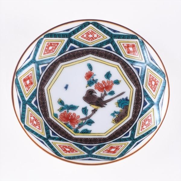 豆皿名品コレクション 古九谷色絵九角花鳥文