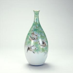 日本の伝統工芸品【九谷焼】 7号花瓶 【限定品】ぶどうの図 ys635-05