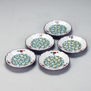 九谷焼 日本の伝統工芸品【九谷焼】3.3号皿揃 果実絵変わり N146-02