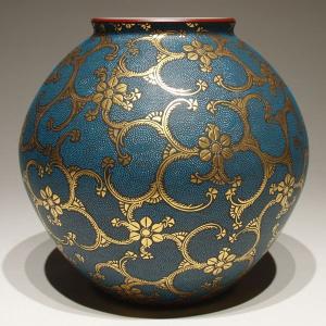 作家 柴田博 花瓶 おしゃれ 陶器 九谷焼 華器 釉彩 : 和座倶楽部