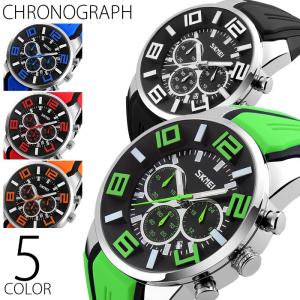 腕時計 メンズ クロノグラフ 1年保証 カレンダー クロノグラフ搭載