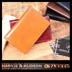 本革 カードケース メンズ レディース Harvie＆Hudson ハービーアンドハドソン YANKEE社 タンニンレザー カードケース 名刺入れ  メンズ LT-GS 11SP｜styleon